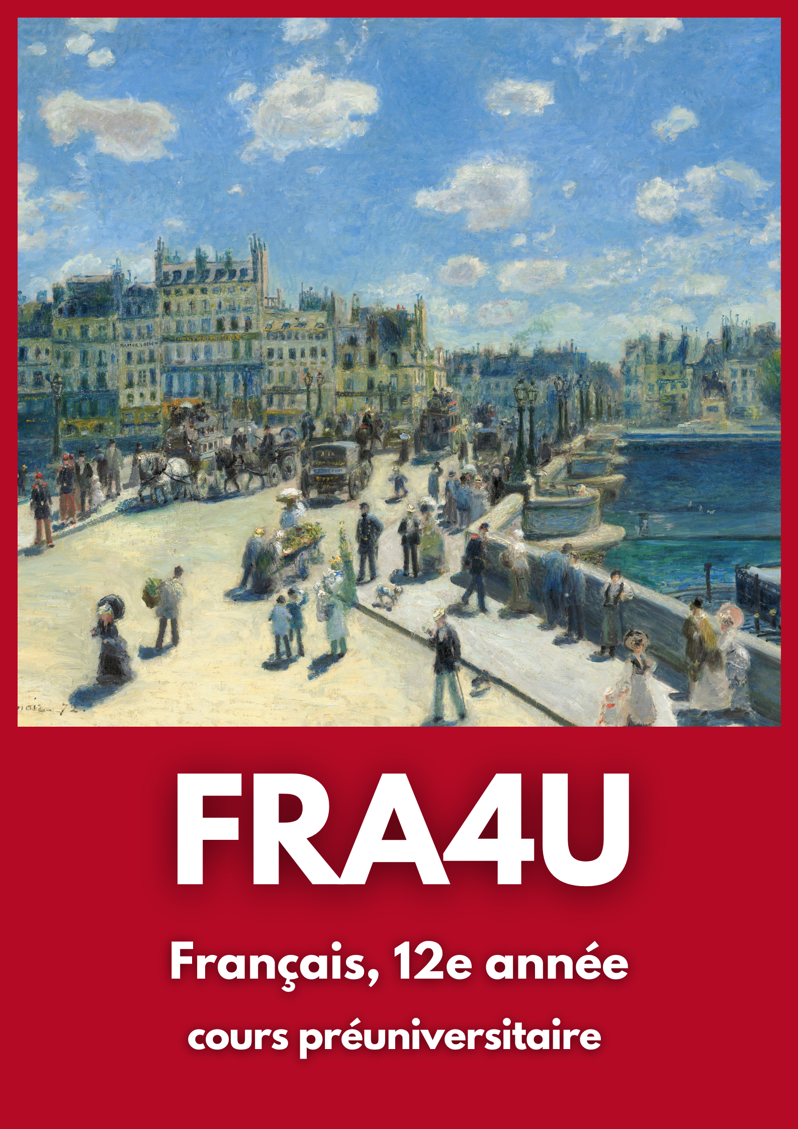 Français, 12e année, cours préuniversitaire (FRA4U) (Summer25)